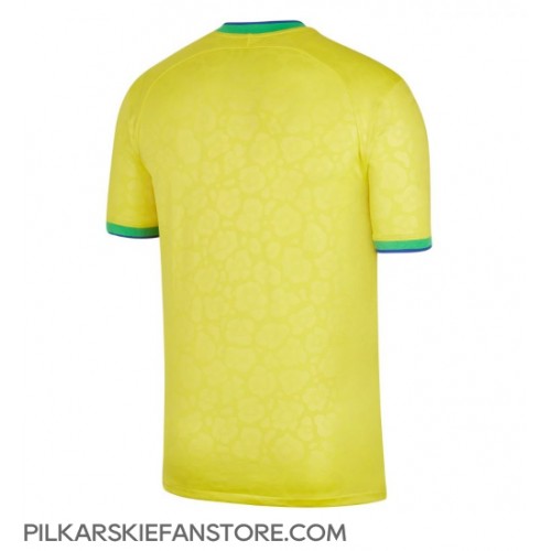 Tanie Strój piłkarski Brazylia Koszulka Podstawowej MŚ 2022 Krótkie Rękawy